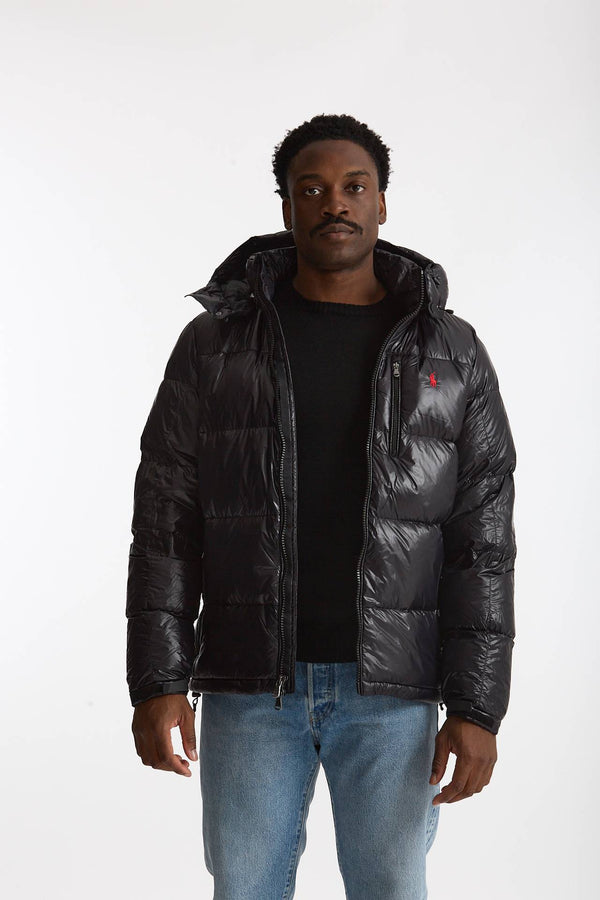 Piumino in nylon nero Imbottito in piuma men Polo ralph lauren