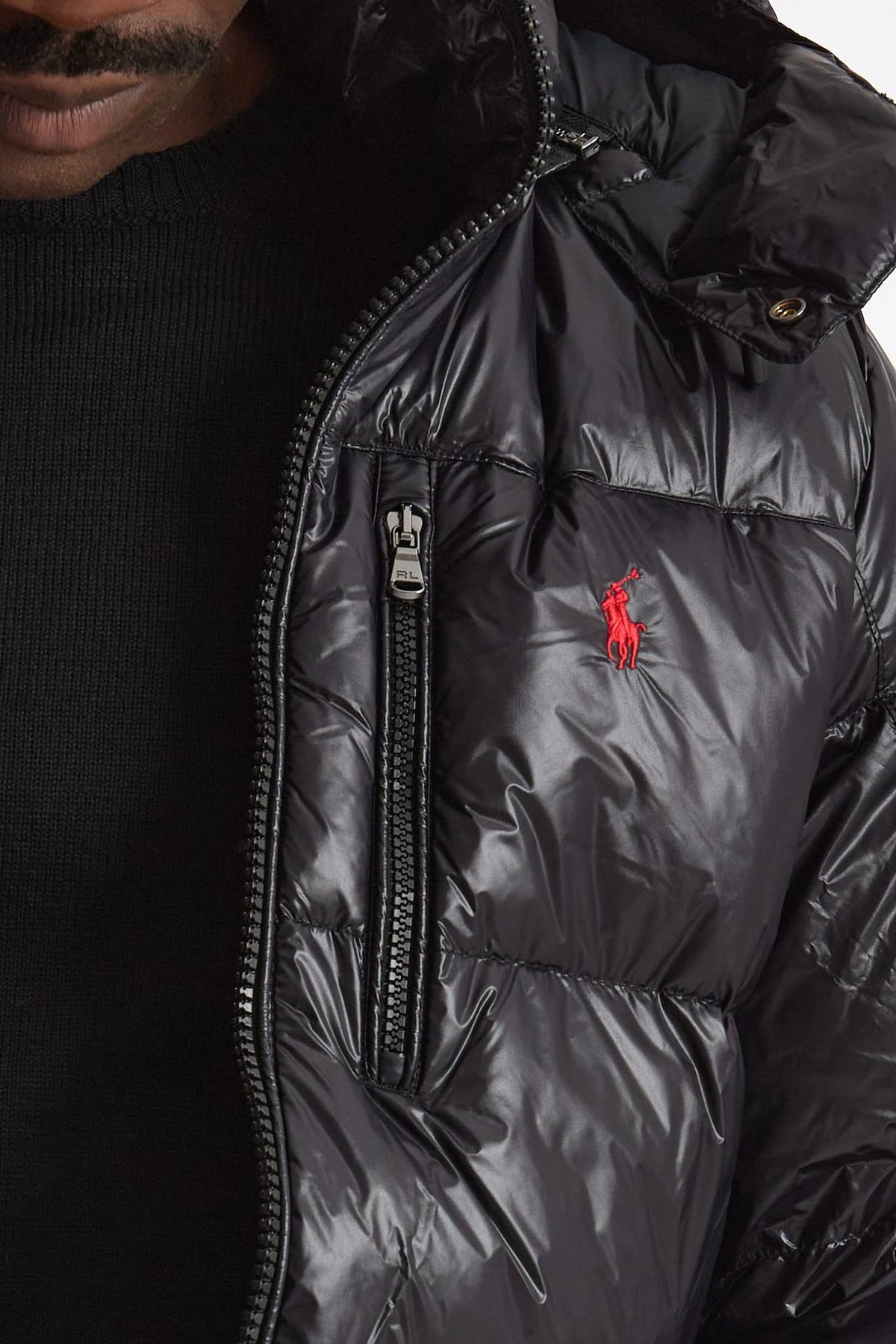 Piumino in nylon nero Imbottito in piuma men Polo ralph lauren - 5