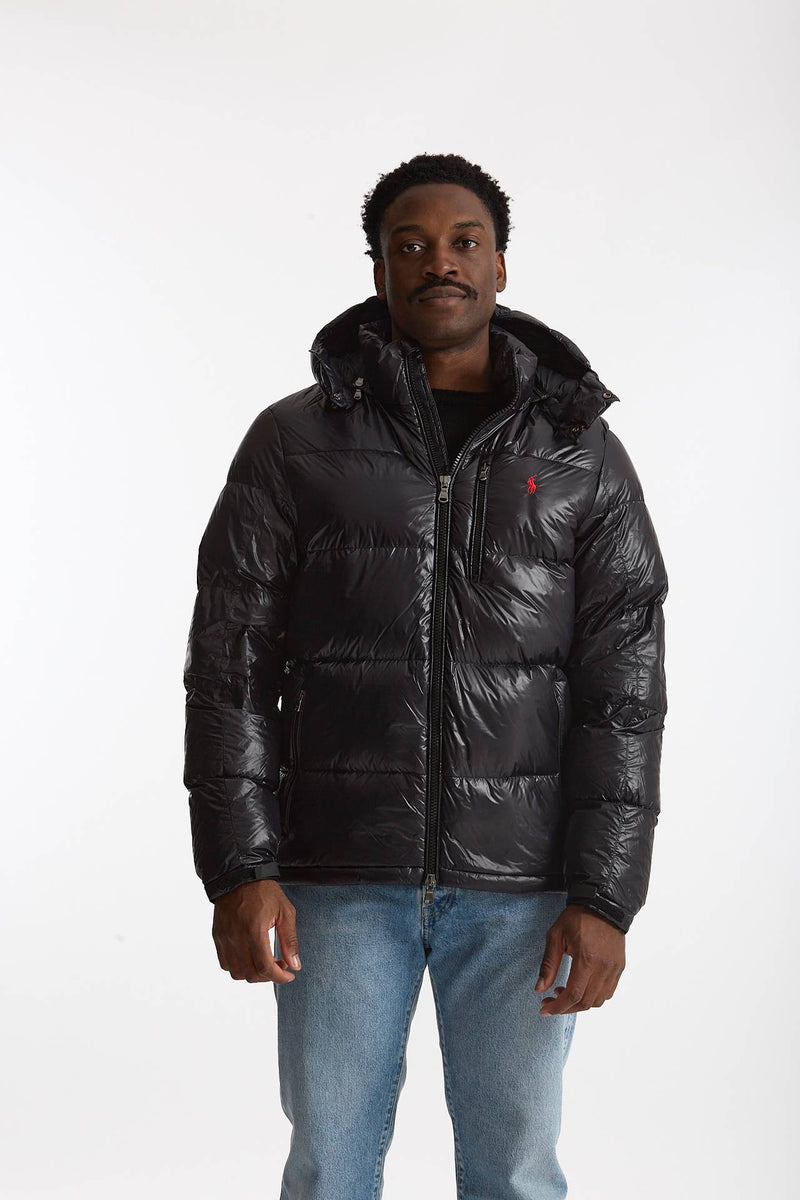 Piumino in nylon nero Imbottito in piuma men Polo ralph lauren - 7
