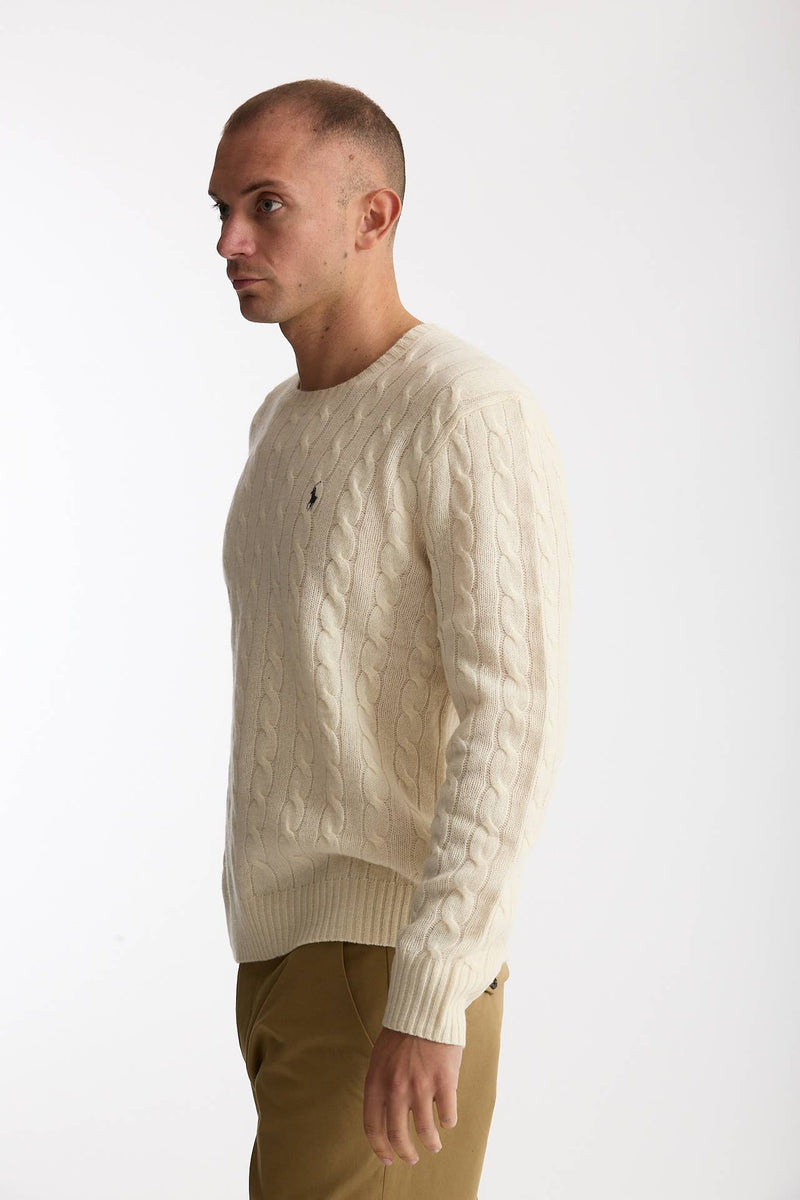 Maglia girocollo in lana/cashmere panna men Polo ralph lauren - 2
