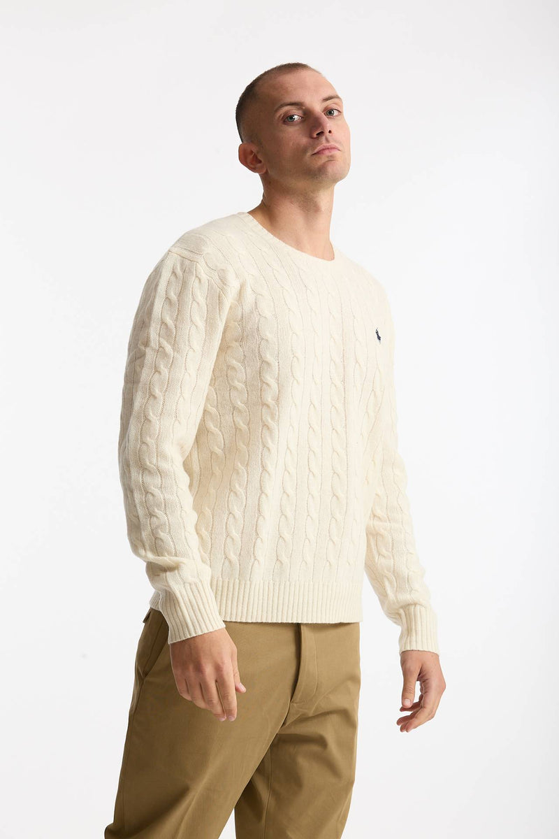 Maglia girocollo in lana/cashmere panna men Polo ralph lauren - 4