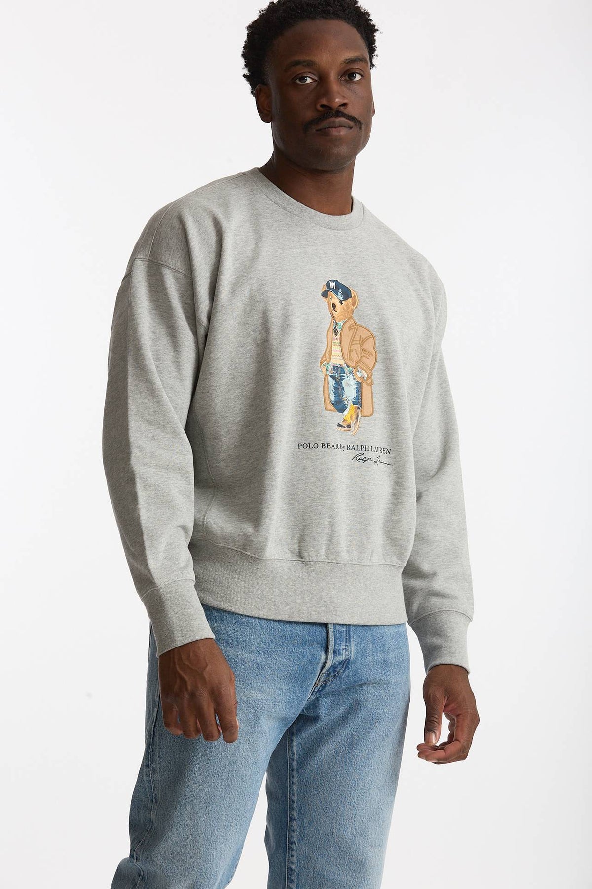 Felpa girocollo in cotone e poliammide grigio men Polo ralph lauren - 4