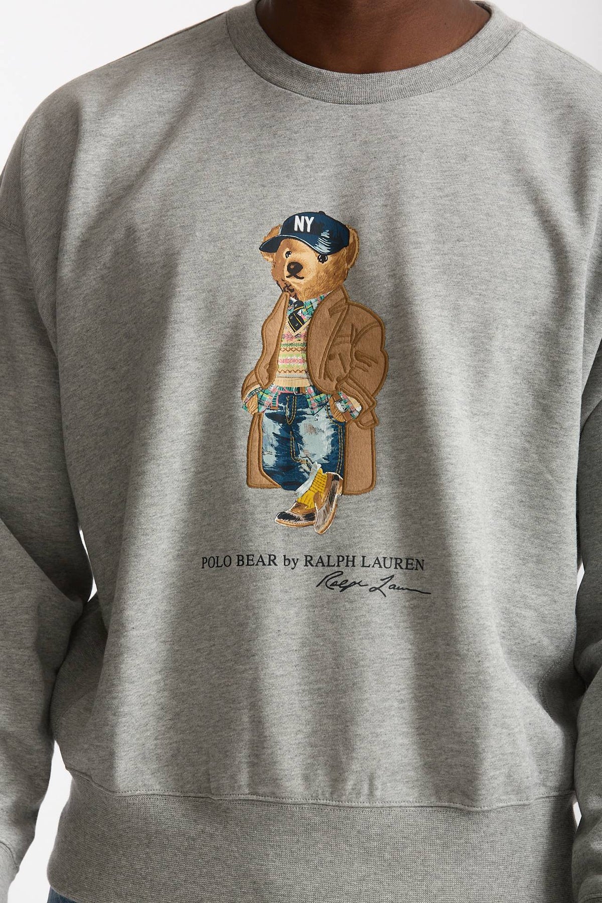 Felpa girocollo in cotone e poliammide grigio men Polo ralph lauren - 5