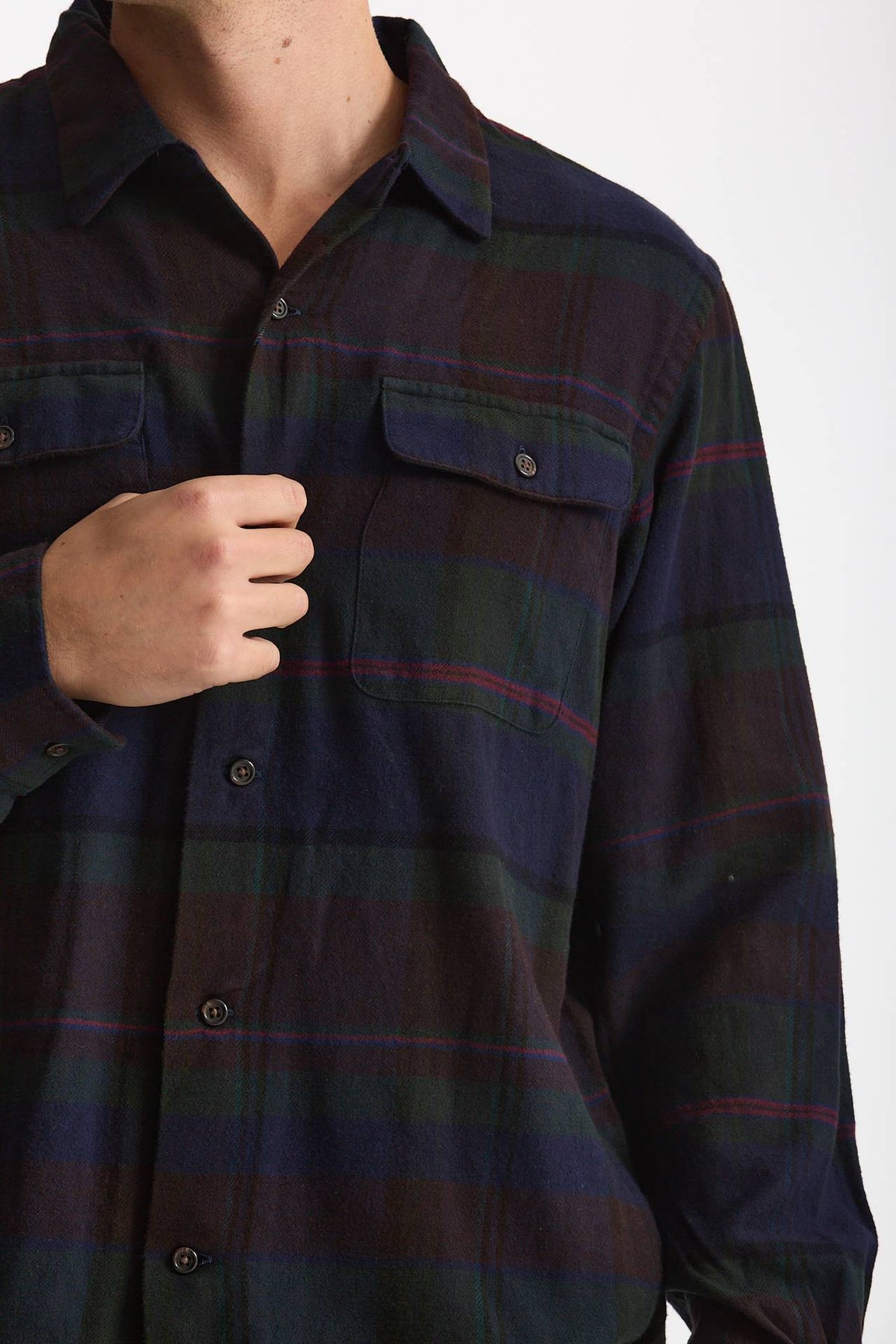 Camicia in flanella di cotone scozzese base verdone men Polo ralph lauren - 5