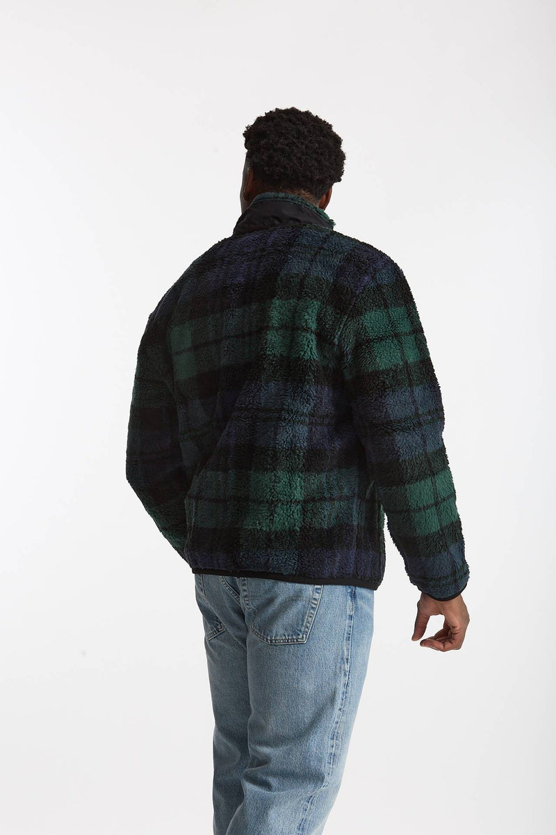 Giubbino in orsetto di poliestere Scozzese blu e verde men Polo ralph lauren - 3