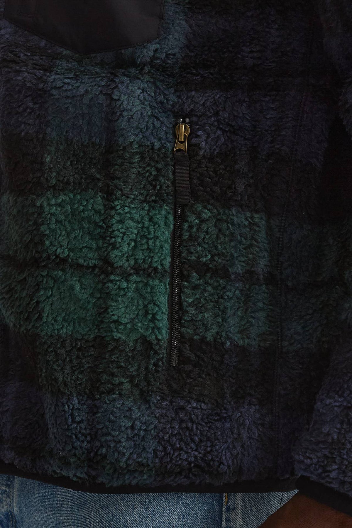Giubbino in orsetto di poliestere Scozzese blu e verde men Polo ralph lauren - 6