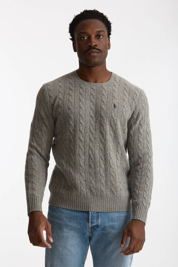 Maglia in lana e cashmere grigio men Polo ralph lauren