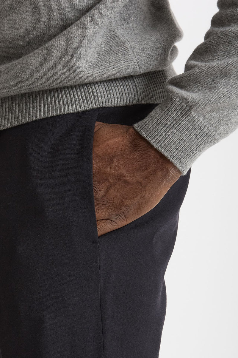 Pantalone in misto lana stretch blu men Santaniello - 6