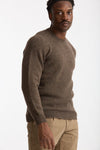 Maglia girocollo in lana marrone chiaro men Scaglione - 4
