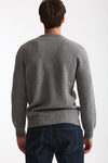 Maglia girocollo in lana grigio men Scaglione - 3