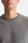 Maglia girocollo in lana grigio men Scaglione - 5