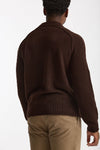 Maglia girocollo in lana cashmere marrone men Scaglione - 4