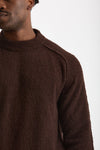 Maglia girocollo in lana cashmere marrone men Scaglione - 5