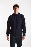 Maglia girocollo in lana cashmere blu men Scaglione - 1
