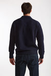 Maglia girocollo in lana cashmere blu men Scaglione - 3