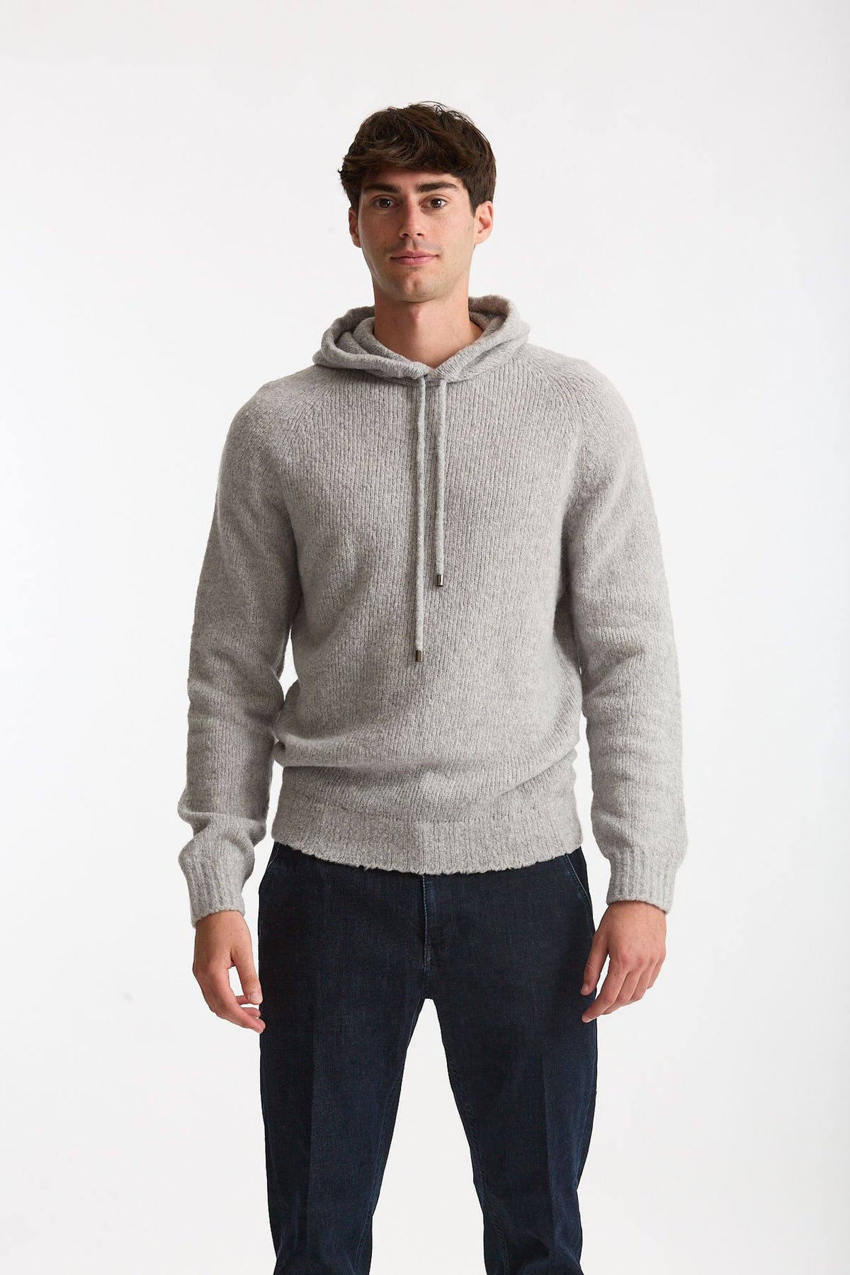 Maglia felpa in lana e cashmere grigio men Scaglione - 2