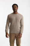 Maglia in lana, alpaca, seta e nylon tweed beige men Scaglione - 2