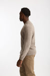 Maglia in lana, alpaca, seta e nylon tweed beige men Scaglione - 3