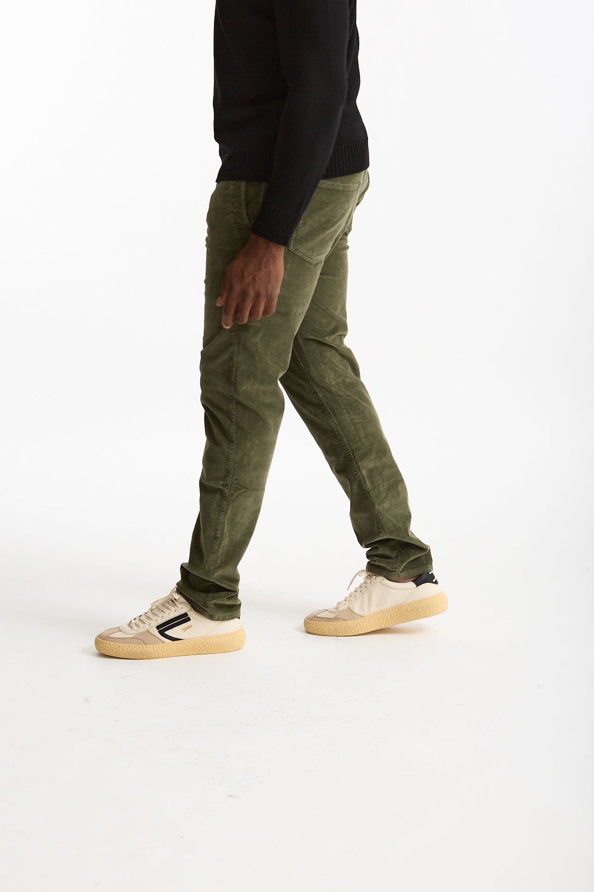 Jeans velluto stretch stone washed verde men Siviglia - 3