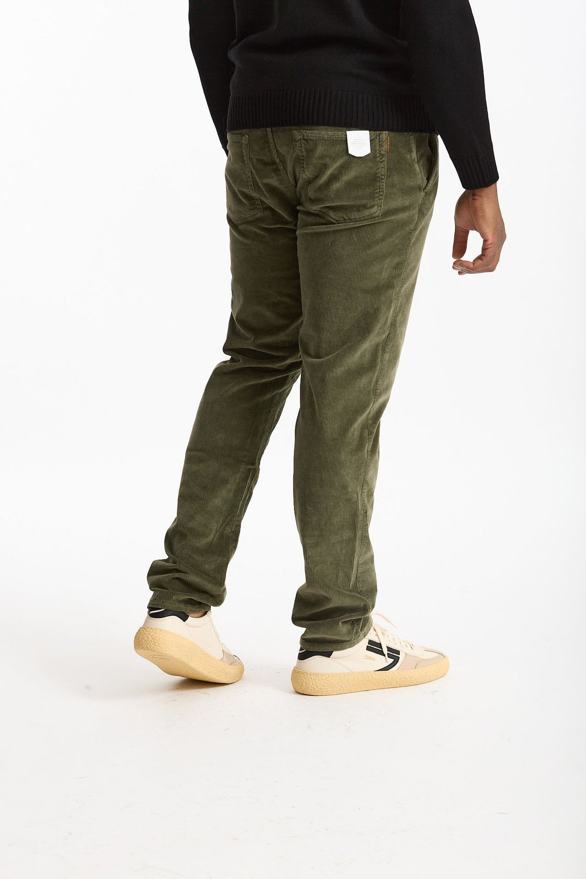 Jeans velluto stretch stone washed verde men Siviglia - 4