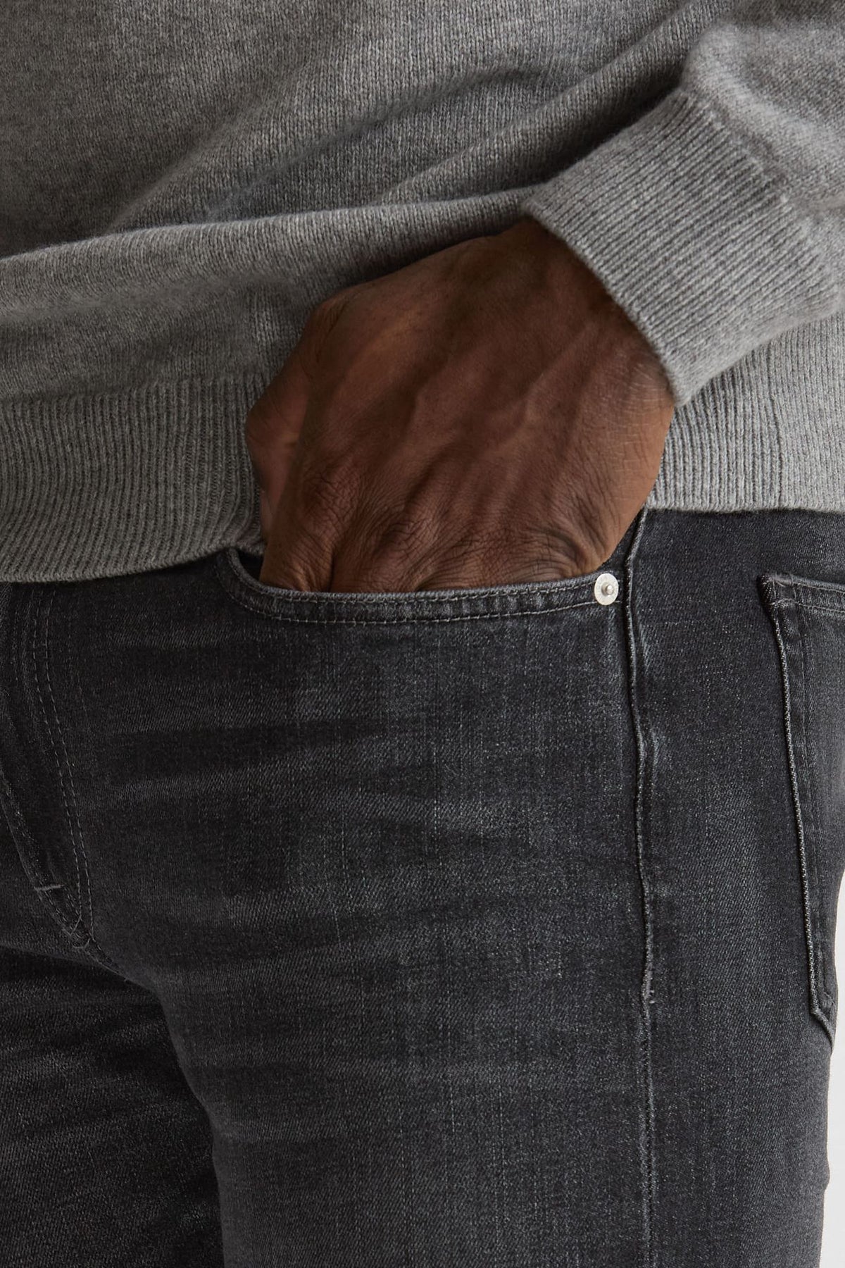 Jeans velluto stretch stone washed grigio men Siviglia - 6