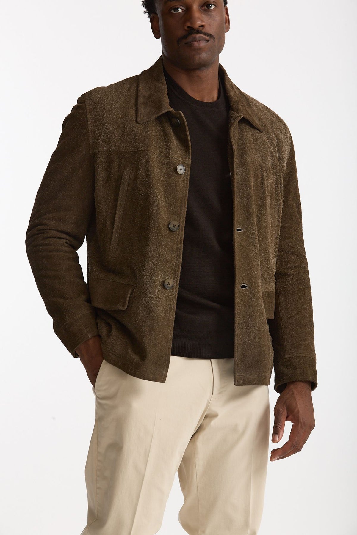 Giacca in pelle lavata marrone men Myskin - 4