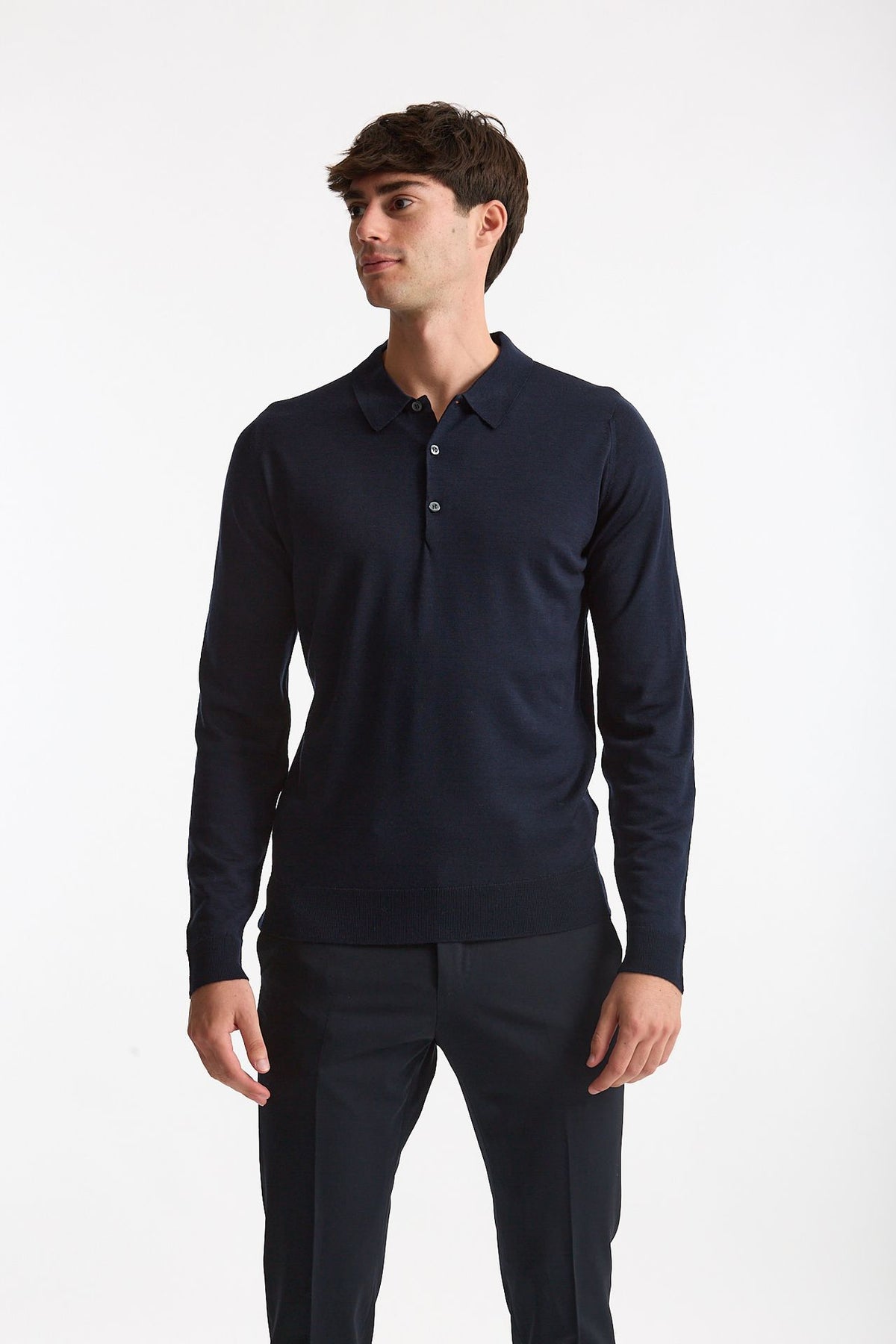 Polo in lana blu men John smedley - 2