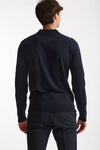 Polo in lana blu men John smedley - 4
