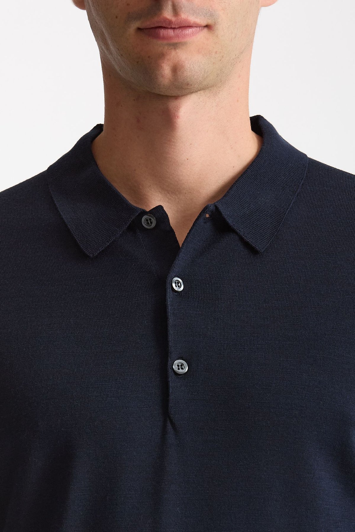 Polo in lana blu men John smedley - 5