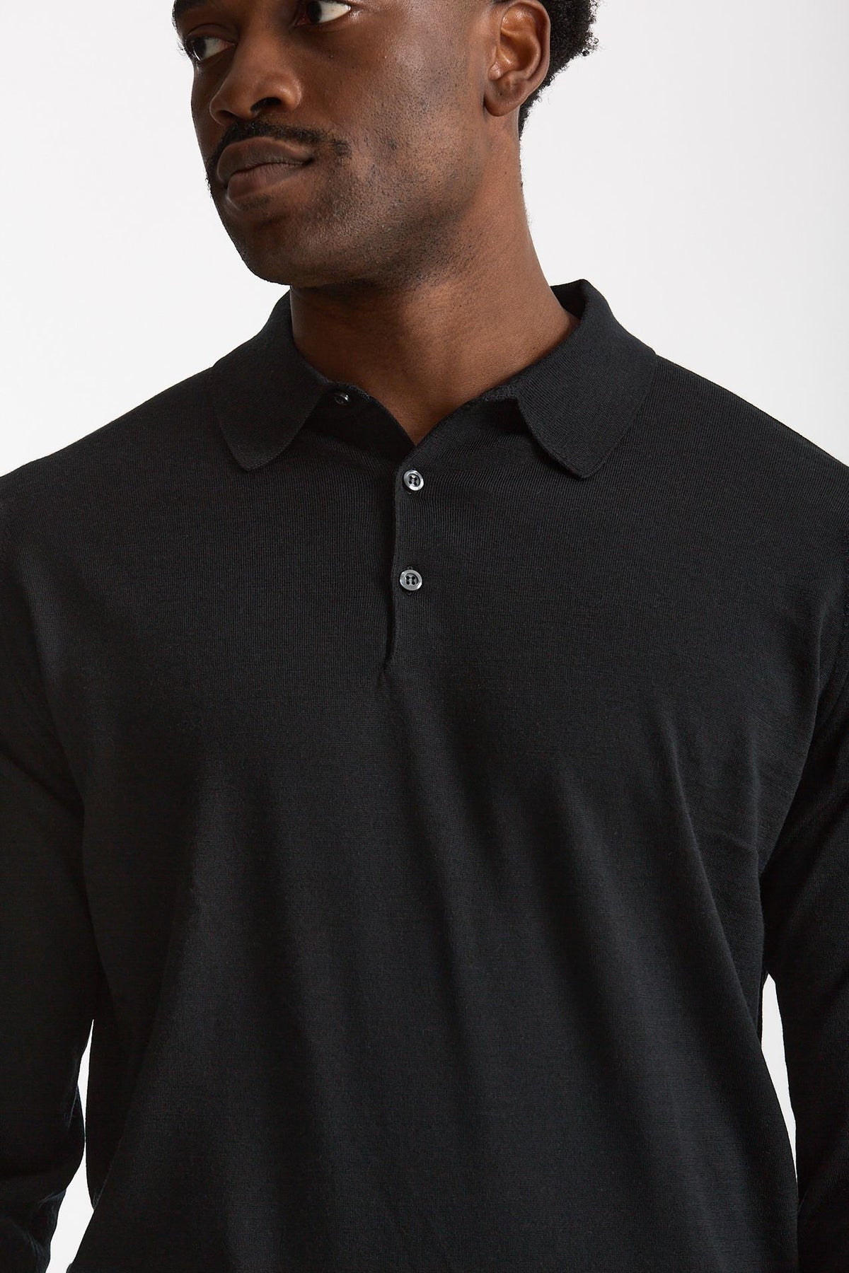 Polo in lana nero men John smedley - 5