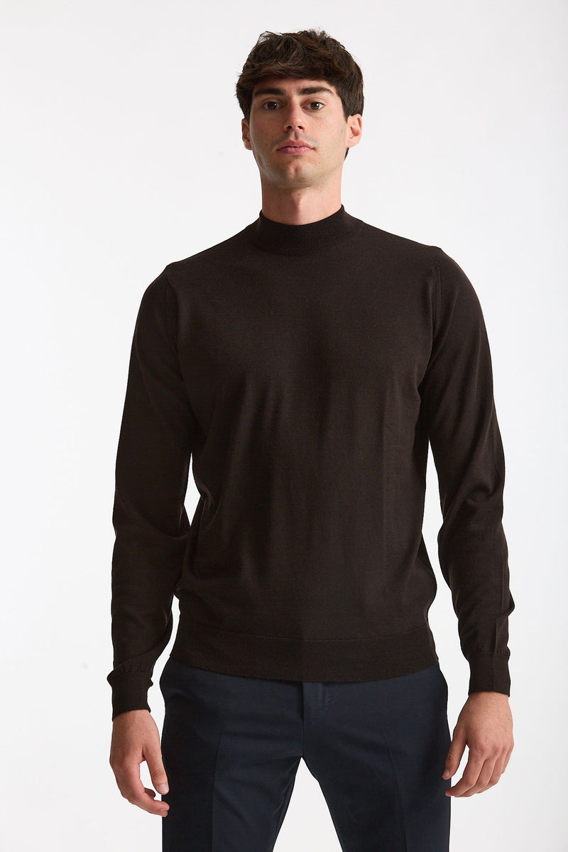 Maglia lupetto in lana marrone men John smedley - 1