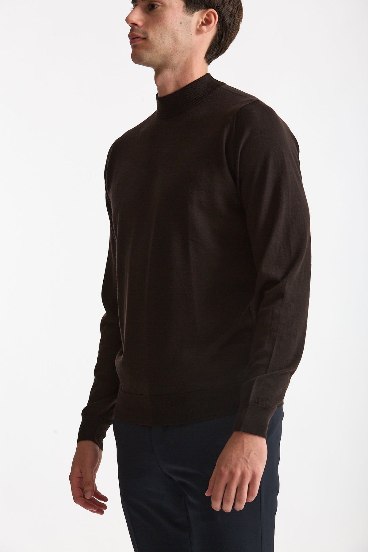 Maglia lupetto in lana marrone men John smedley - 2