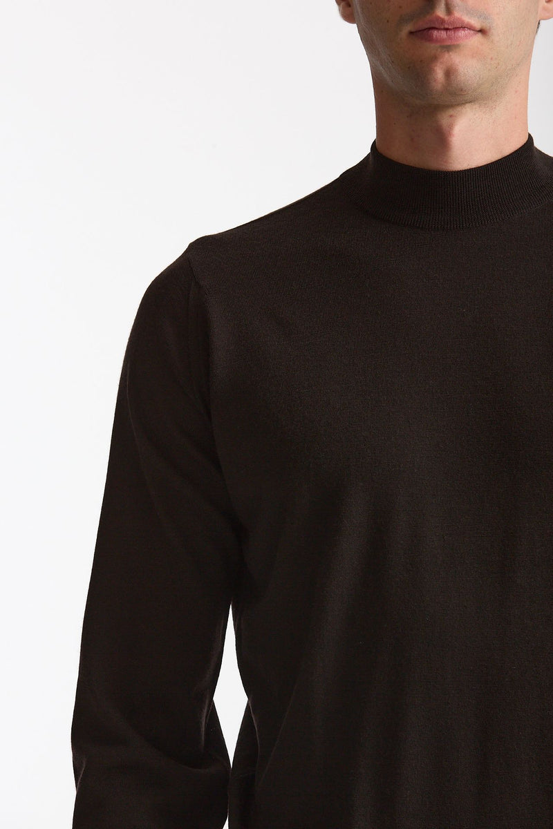 Maglia lupetto in lana marrone men John smedley - 5
