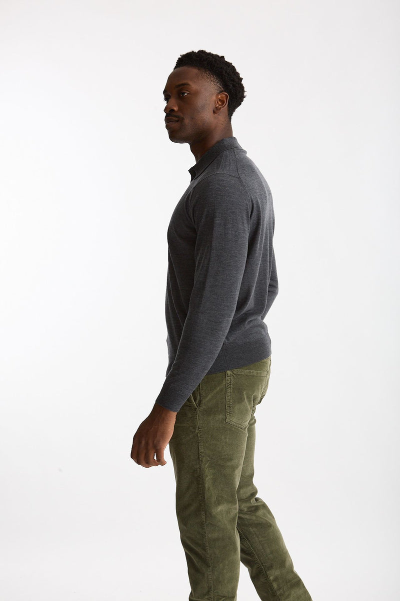 Polo in lana grigio men John smedley - 3