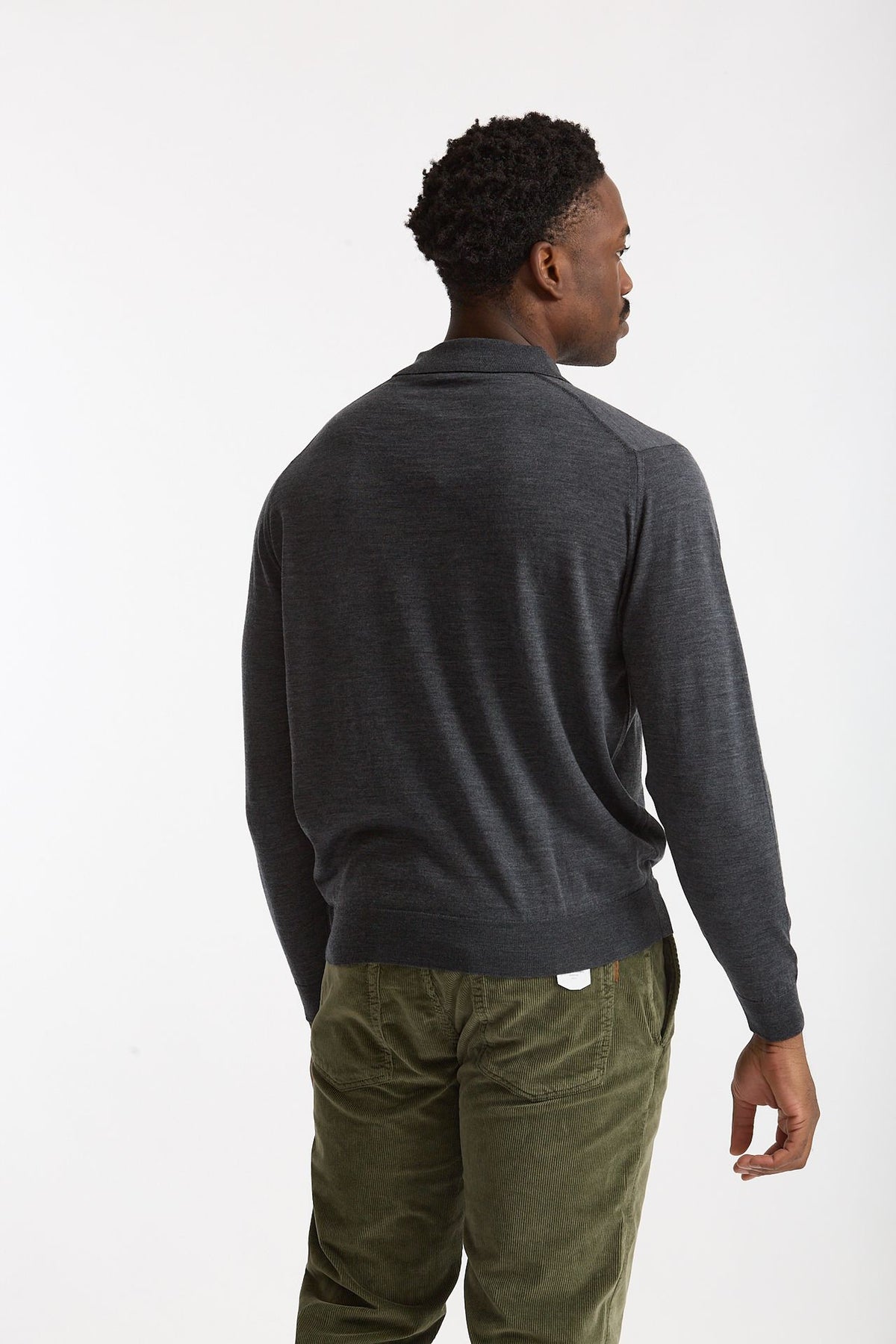Polo in lana grigio men John smedley - 4