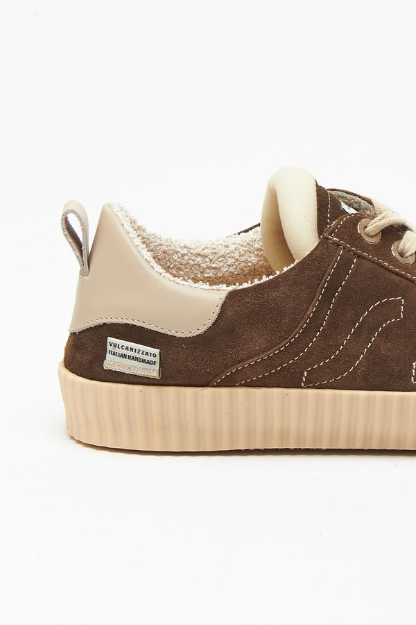 Sneakers SPRINGA WAVY - SUEDE TAUPE in nabuk men Springa