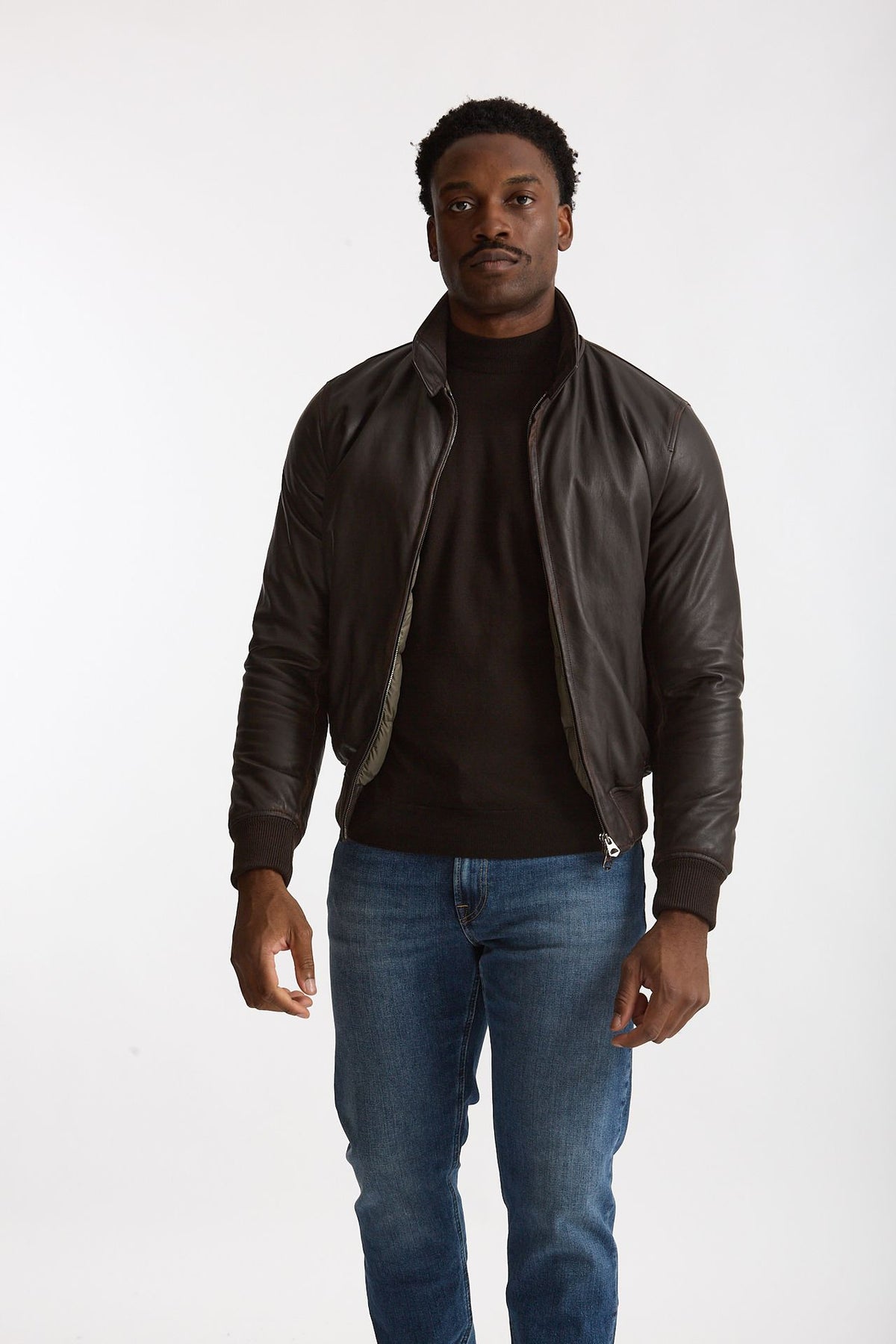 Giubbino NUVOLA NEW CAMPUS in pelle lavata  marrone men Stewart - 1