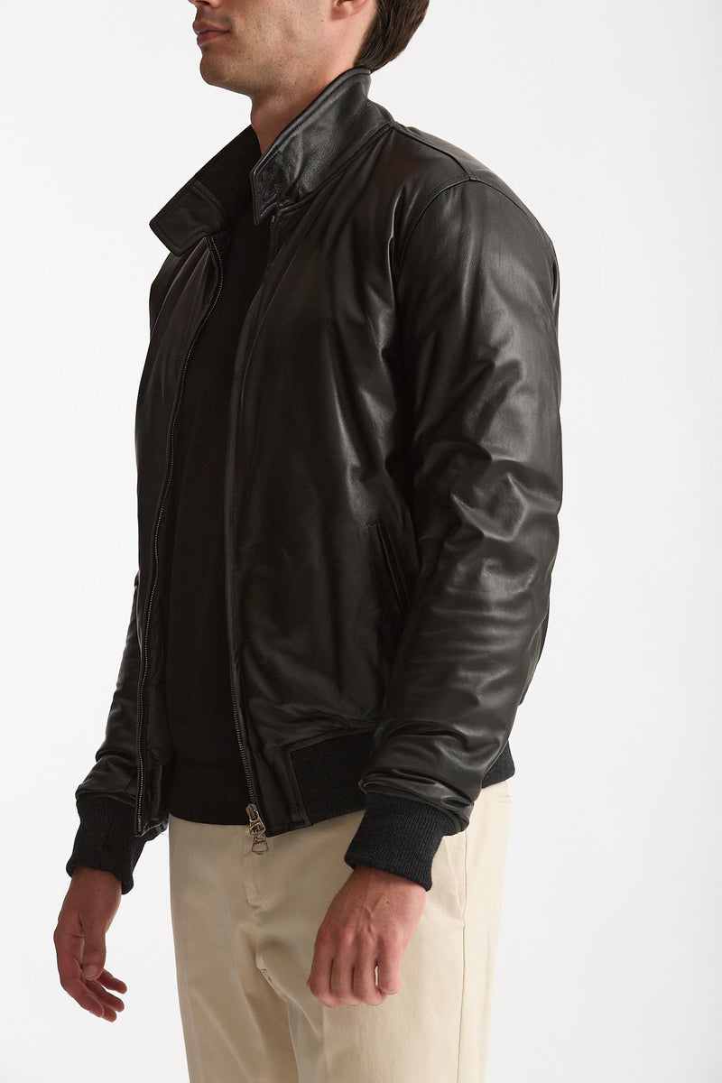 Giubbino NUVOLA NAPPA in pelle nero men Stewart - 3
