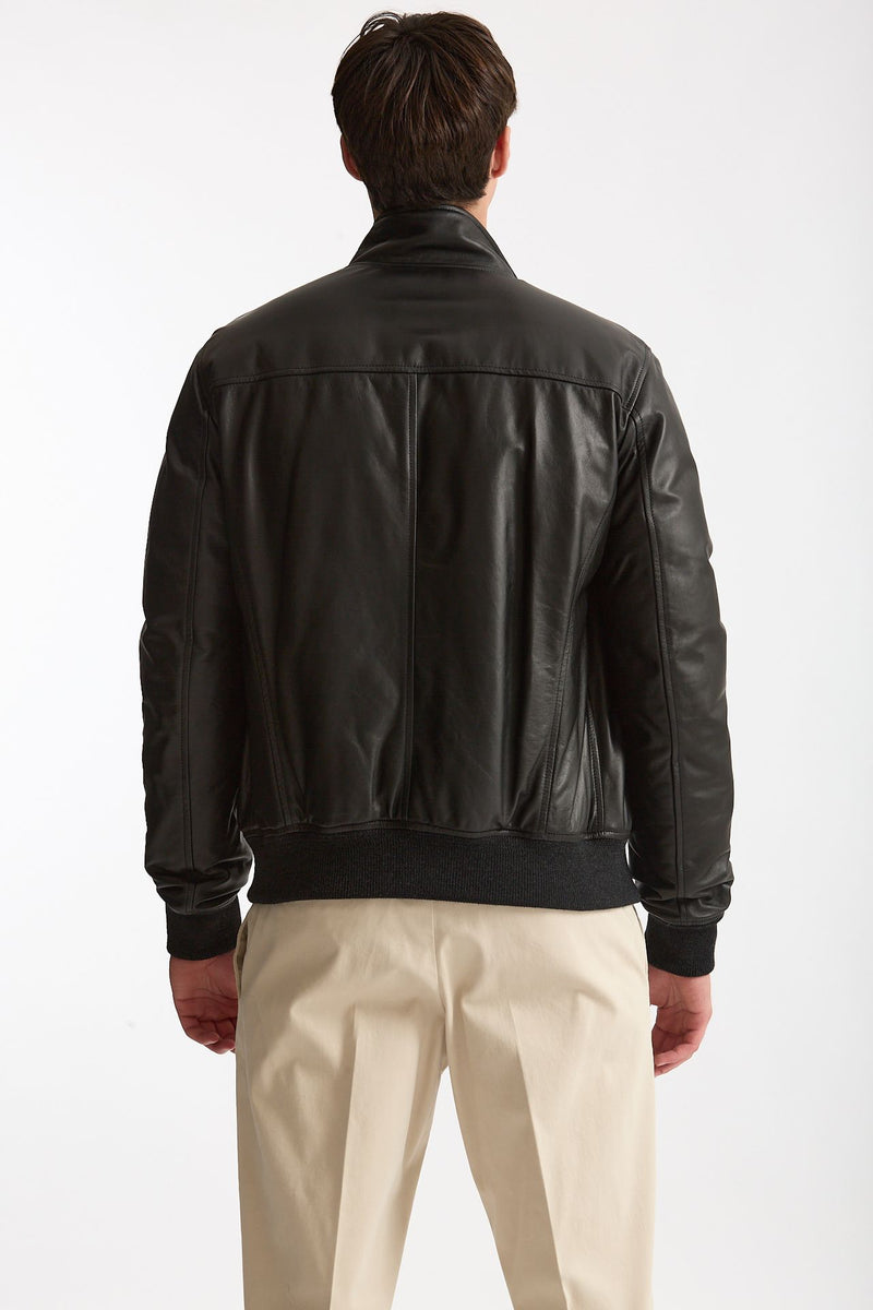 Giubbino NUVOLA NAPPA in pelle nero men Stewart - 4