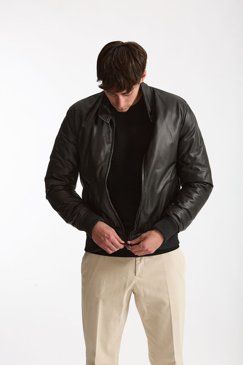 Giubbino NUVOLA NAPPA in pelle nero men Stewart - 6