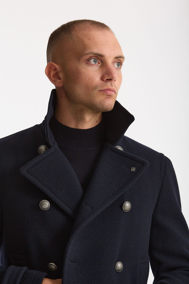Peacoat in lana blu men Tagliatore - 7