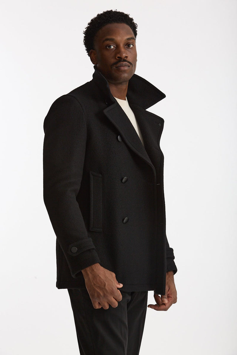 Peacoat in lana nero men Tagliatore - 1