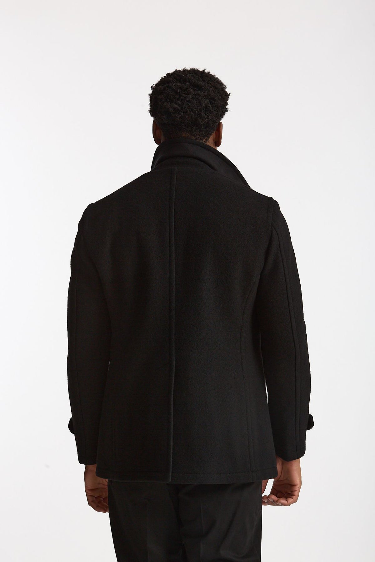 Peacoat in lana nero men Tagliatore - 4