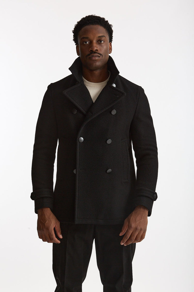 Peacoat in lana nero men Tagliatore - 5