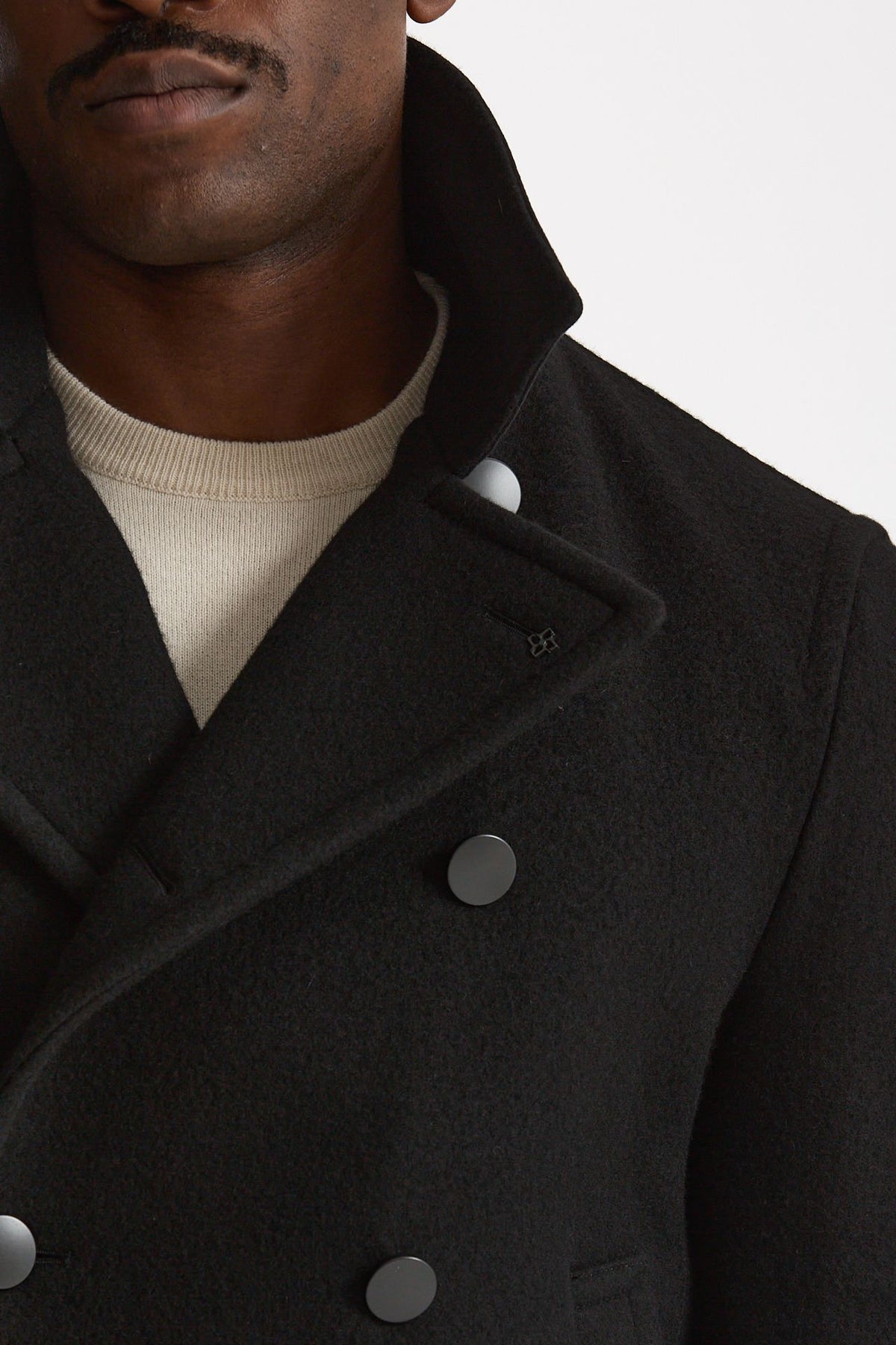 Peacoat in lana nero men Tagliatore - 6