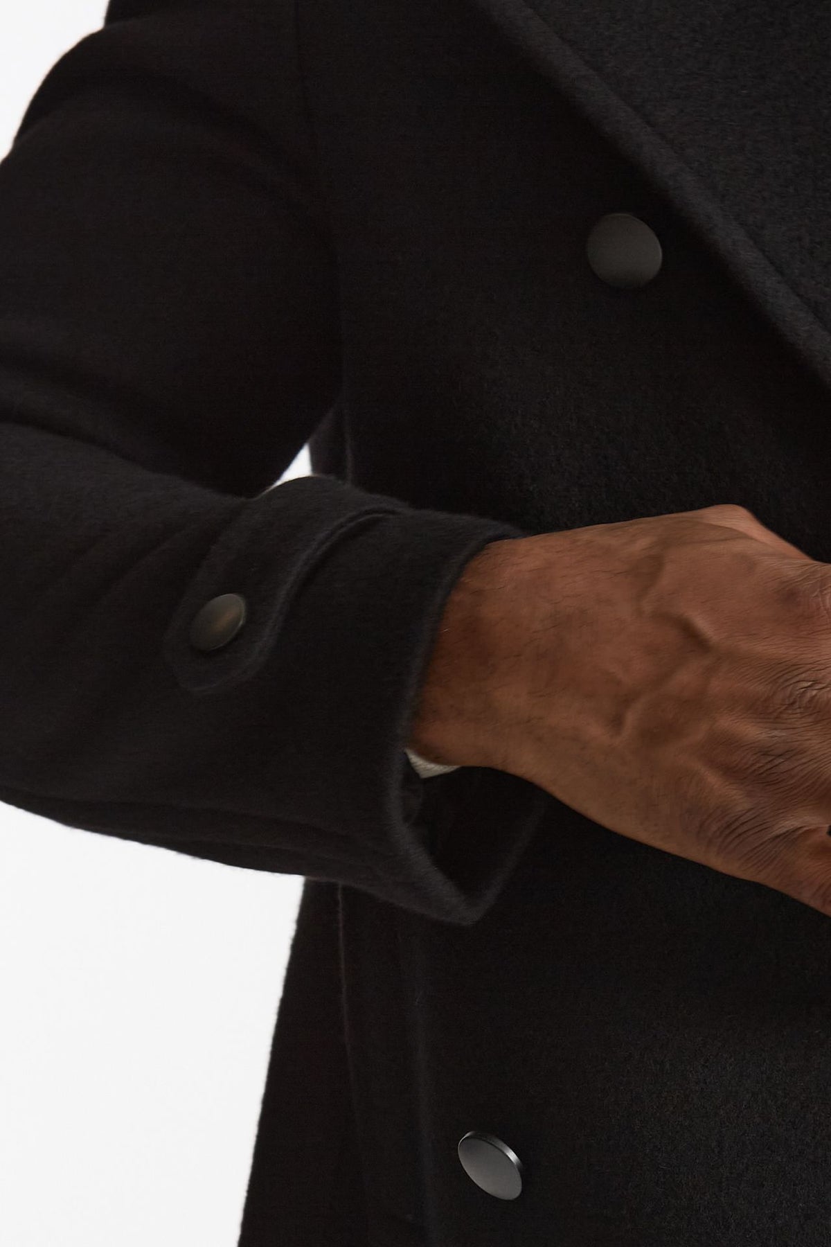 Peacoat in lana nero men Tagliatore - 8