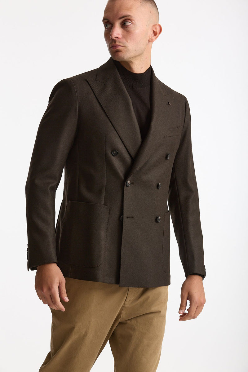 Giacca MONTECARLO doppio petto marrone men Tagliatore - 1