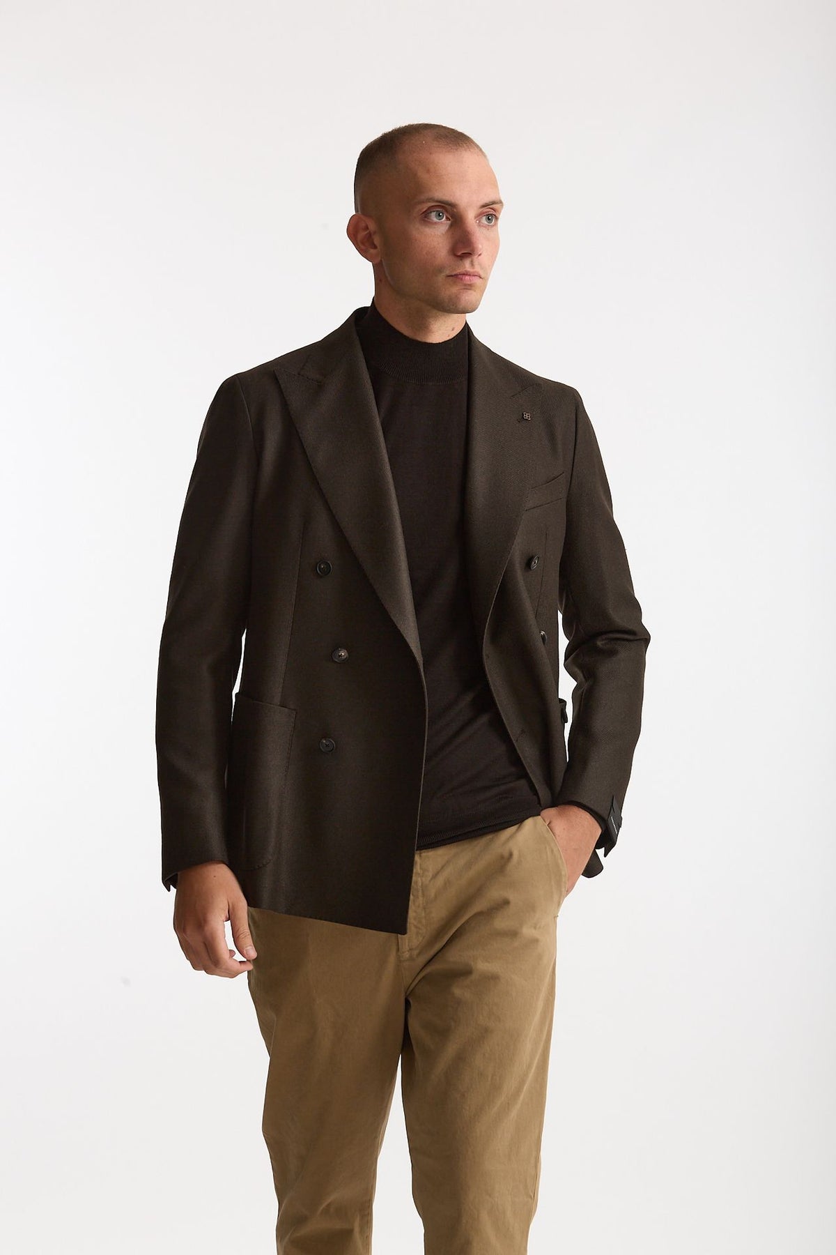 Giacca MONTECARLO doppio petto marrone men Tagliatore - 7