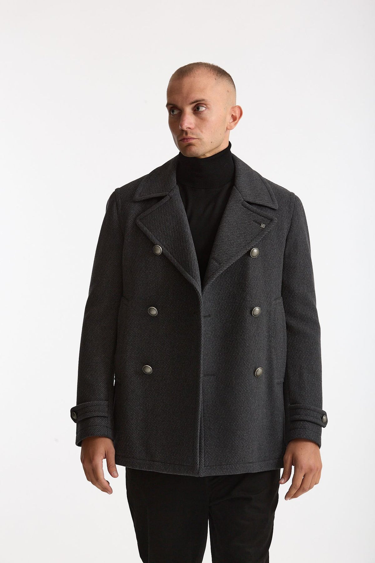 Peacoat in lana grigio men Tagliatore - 2