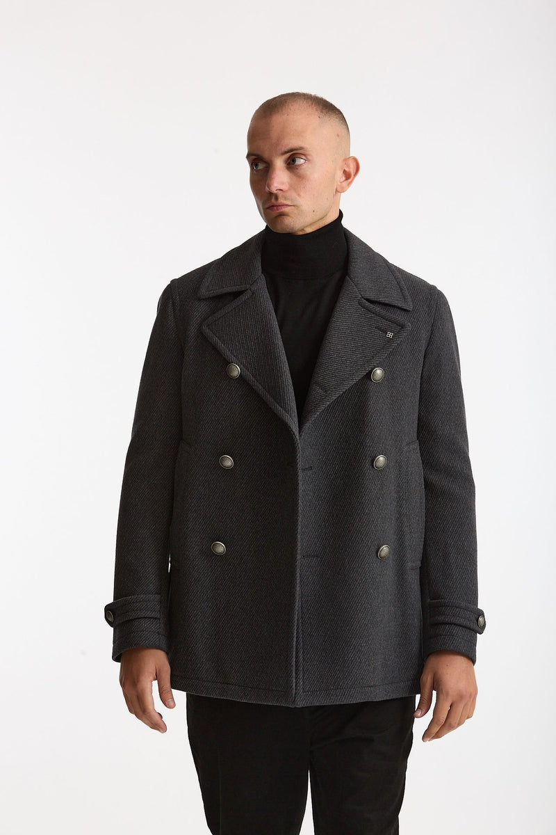 Peacoat in lana grigio men Tagliatore - 2